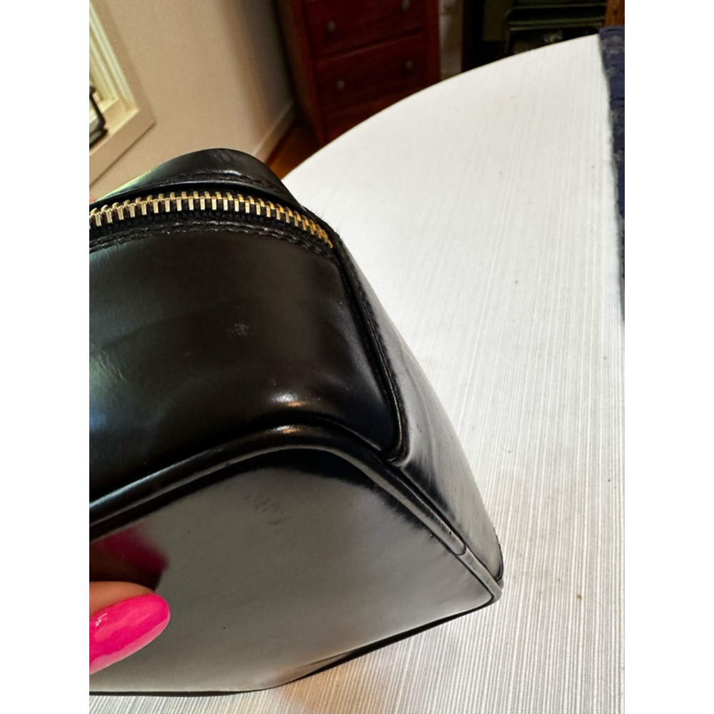 Gucci Black Patent Leather Small Cosmetic Case w/ Bamboo Accents - Picture 6 of 13